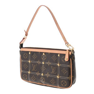 Louis Vuitton Accessory Canvas Pouch Rivet Monogram Brown